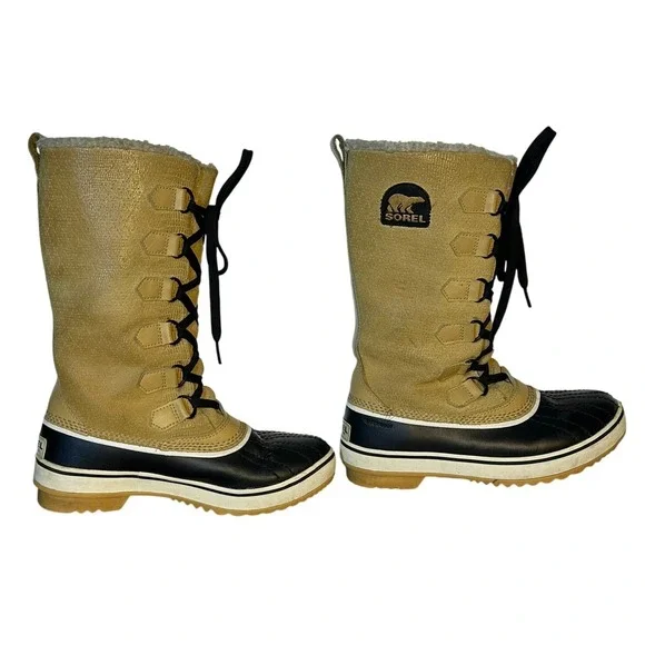 Sorel Tivoli High Women's Waterproof Snow Boots Lace Up Sherpa Lined Size 5.5 - Picture 6 of 16
